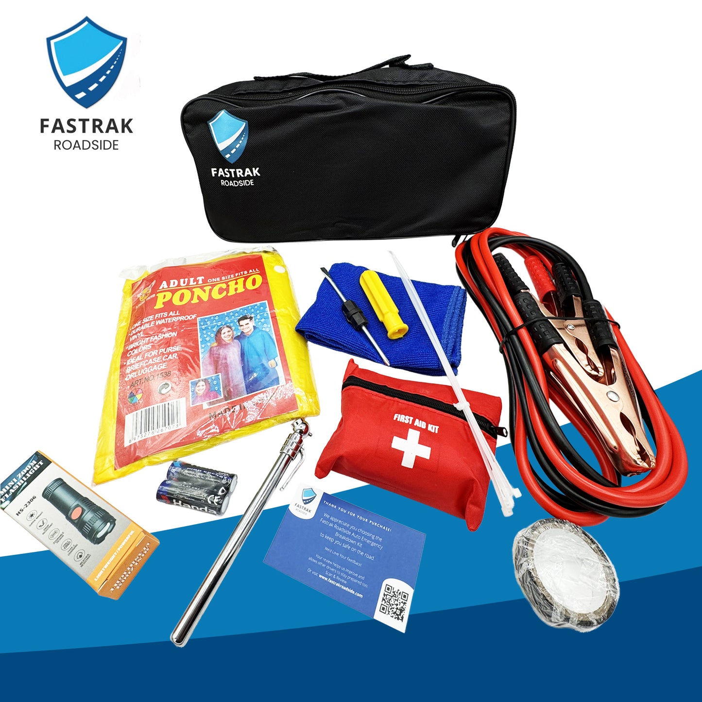 FasTrak Roadside– 12 in 1 Auto Emergency Breakdown Kit